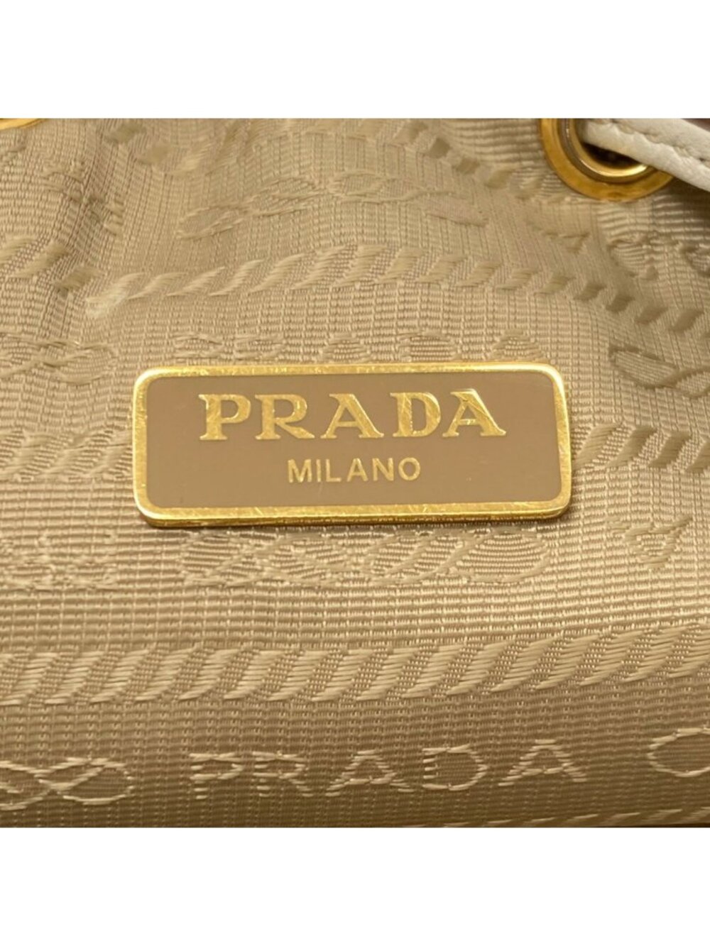 Prada Fiocco Drawstring Bag 2-Way Handbag Canvas - Picture 6 of 15